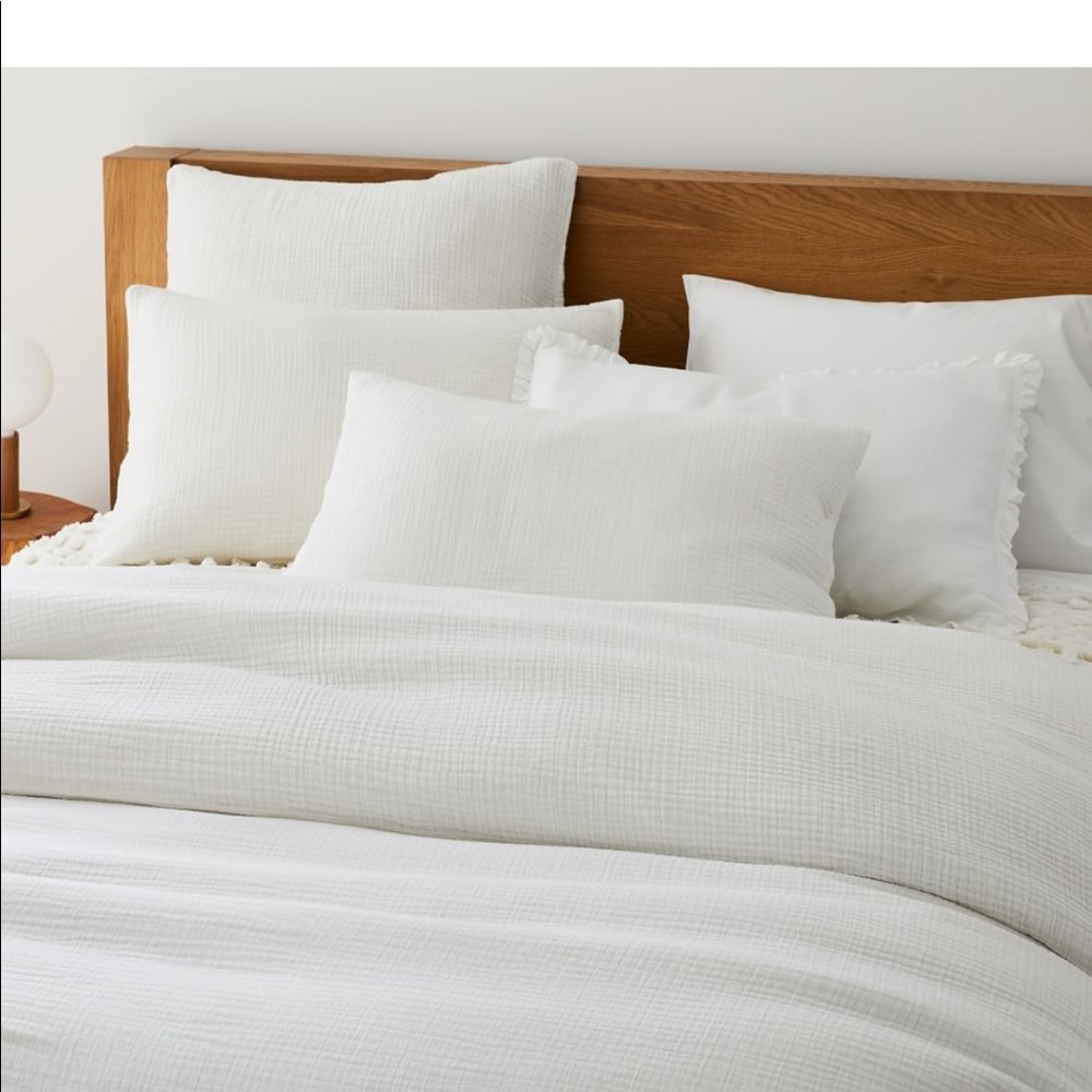 West elm dreamy gauze Cotten duvet set